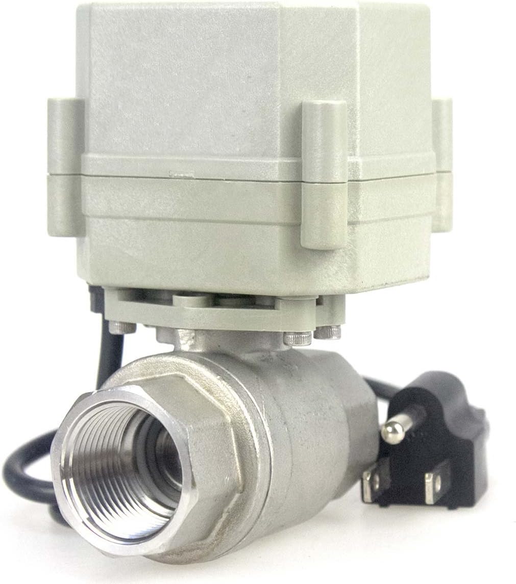 U.S. Solid Motorized Ball Valve – 3/4” Stainless Steel, Full Port, 9-24V AC/DC, 3-Wire Setup, With Manual Override - View #9