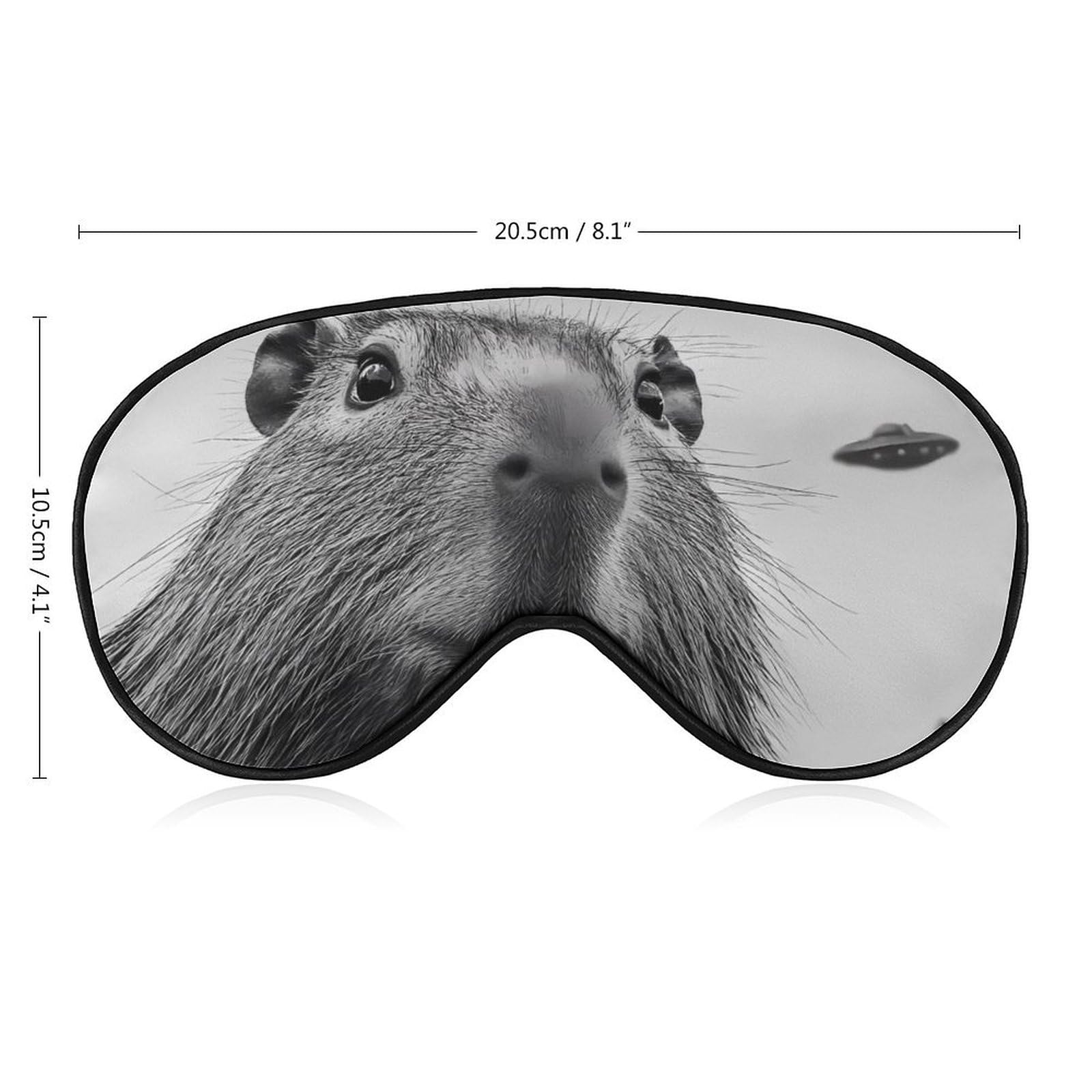 Aliens Capybara Sleep Mask Eye Shade Cover Adjustable Strap for Travel Lunch Break Women Men