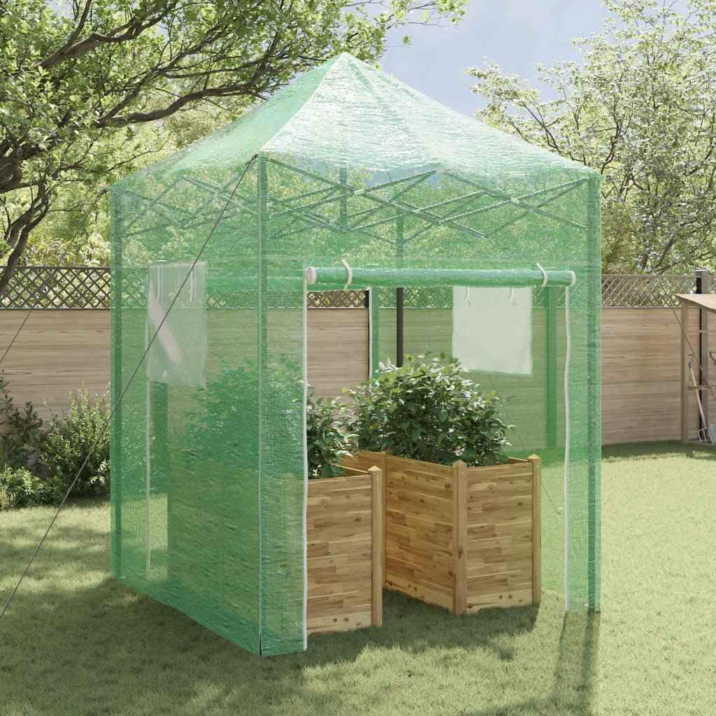 Invernadero de 200 x 200 x 300 cm, plegable con marco de hierro, resistente funda protectora para plantas, invernadero portátil para terraza y jardín