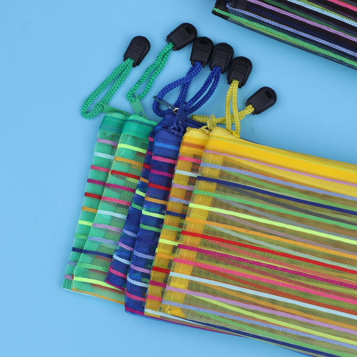 Ciieeo 36piezas Bolsa De Lápices De Malla Cremallera Organizador Multiusos para Oficina y Viajes Accesorios De Cosméticos Duradero