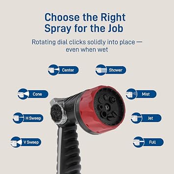 Orbit Pro Series 8-Pattern Thumb Control Hose Nozzle - 26812