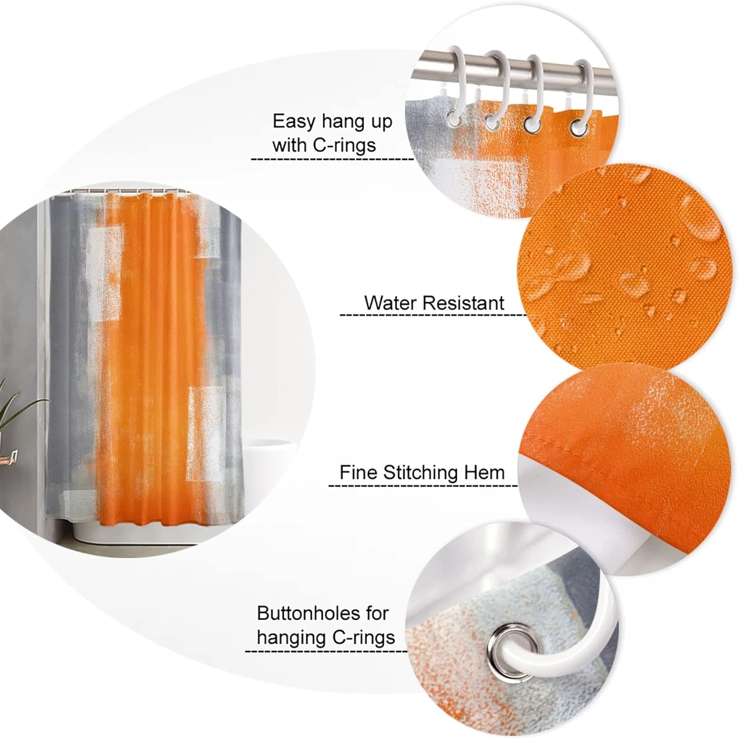 Bathroom Shower Curtain Bath Mat Rug Carpets Set Toilet Lid Cover Floor Mats Bathroom Accessories