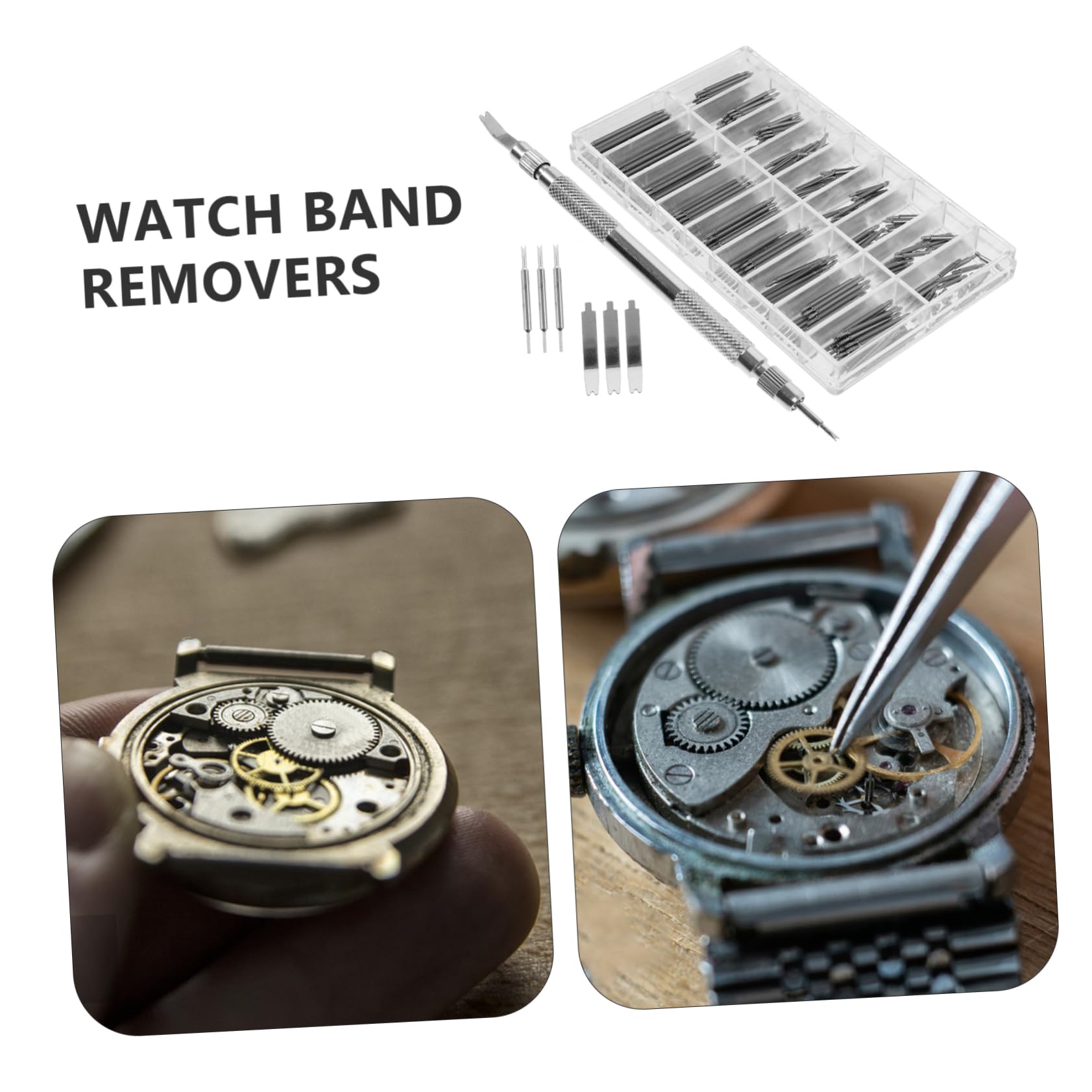 PACKOVE 5 Ensembles Ensemble d'outils de réparation de Montres Trousse à Outils Outil de Suppression de Liens extracteurs de Bracelets de Montre Sangle Combinaison épingler Boîte à Outils