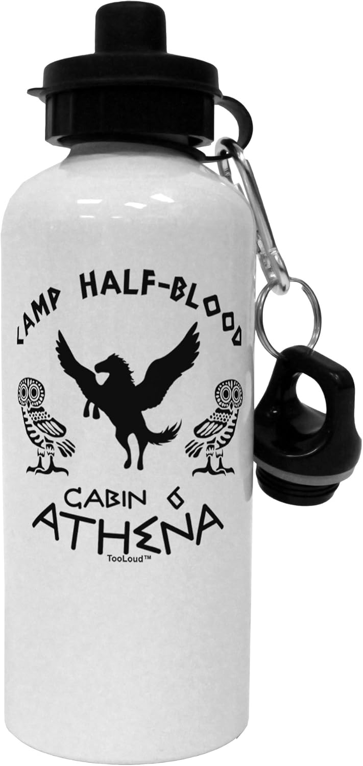 TOOLOUD Camp Half Blood Cabin 6 Athena Aluminum 600ml Water Bottle - White