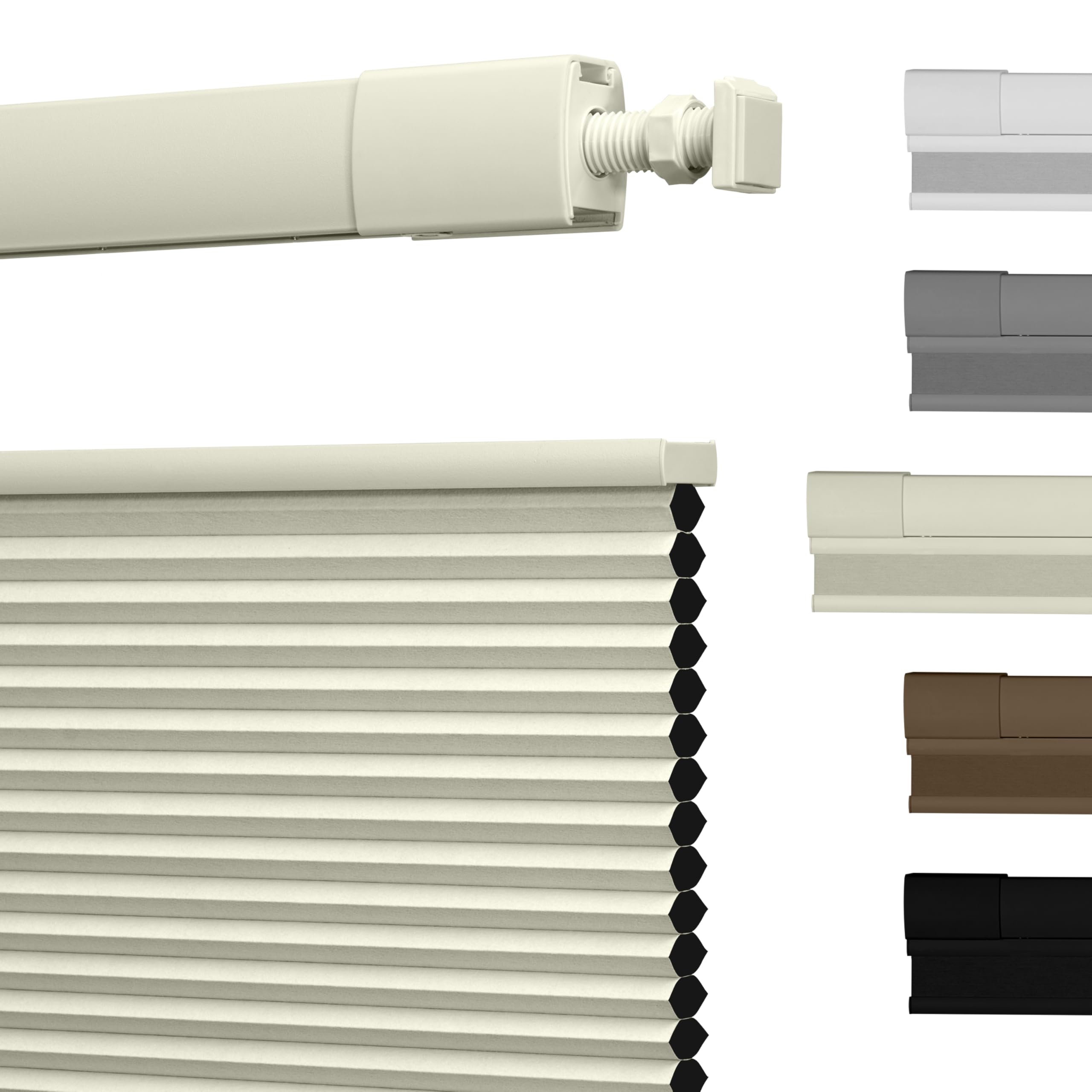 HOTSOON No Drill No Tools Cellular Shades Top Down Bottom Up Blackout Blinds for Windows Cordless Honeycomb Window Shades Easy to Install for Home,