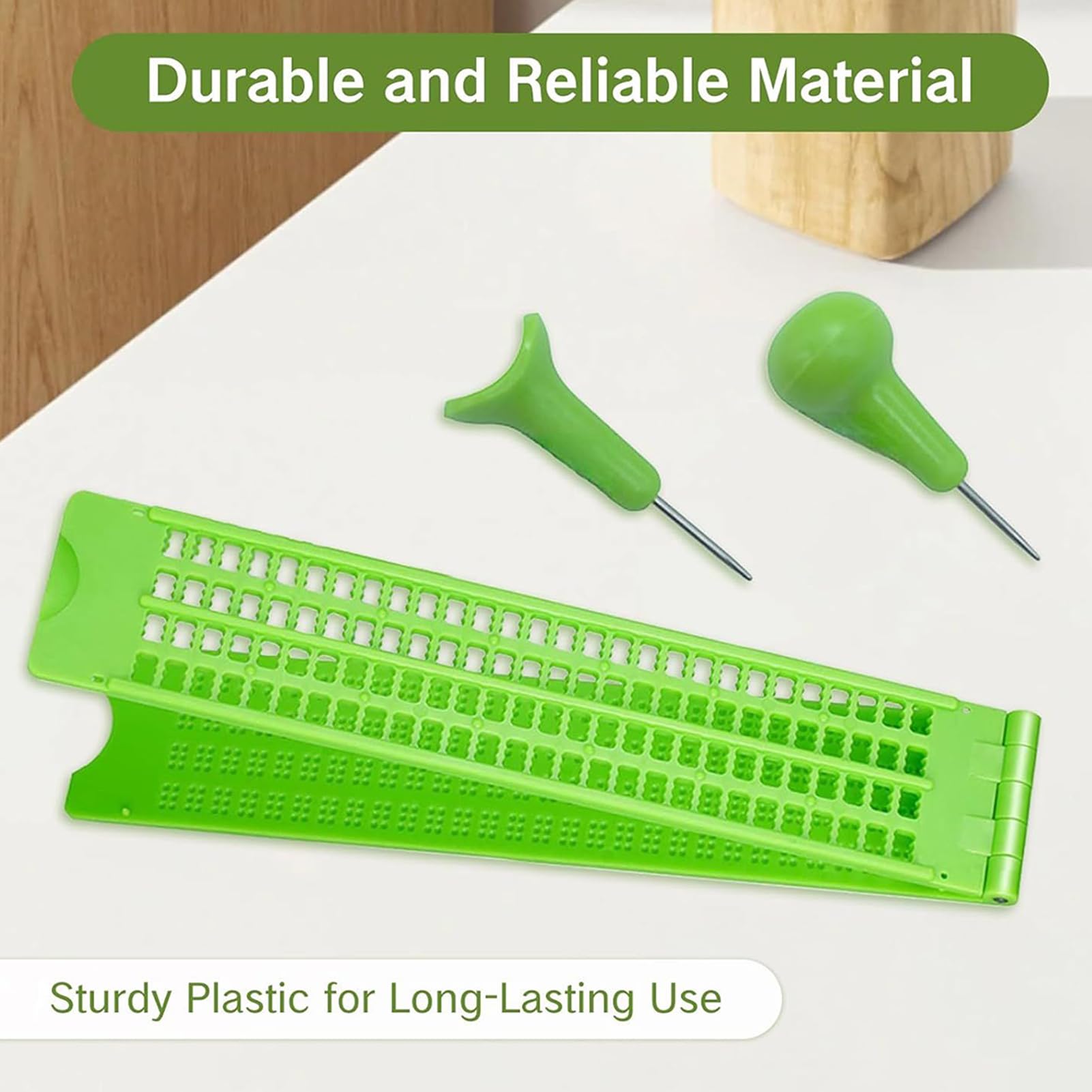 Kit de escritura en braille, 4 líneas y 28 celdas, suministros para discapacidad visual, pizarra de práctica en braille ciega, para niños, adolescentes, adultos, estudiantes, profesores, escuelas