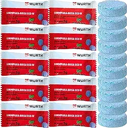 Kit Wurth Limpa Para-brisa 10 Pastilhas Eco-w Efervescente Para Jogar No Reservatório Do Carro