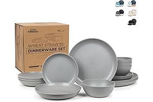 Grow Forward 16-piece Premium Wheat Straw Dinnerware Set