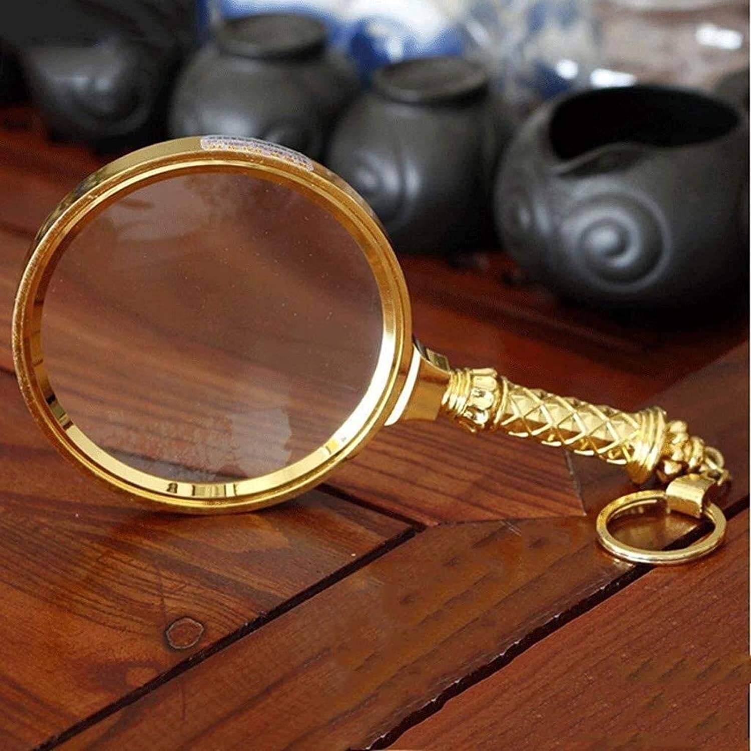 Generisch Handlupe, Goldlupe, Lupe - Vergrößerungsglas mit 3X und 45x Vergrößerung für detaillierte Betrachtung, Ideal für Sammlerstücke, Lesen, Kunst und Handwerk