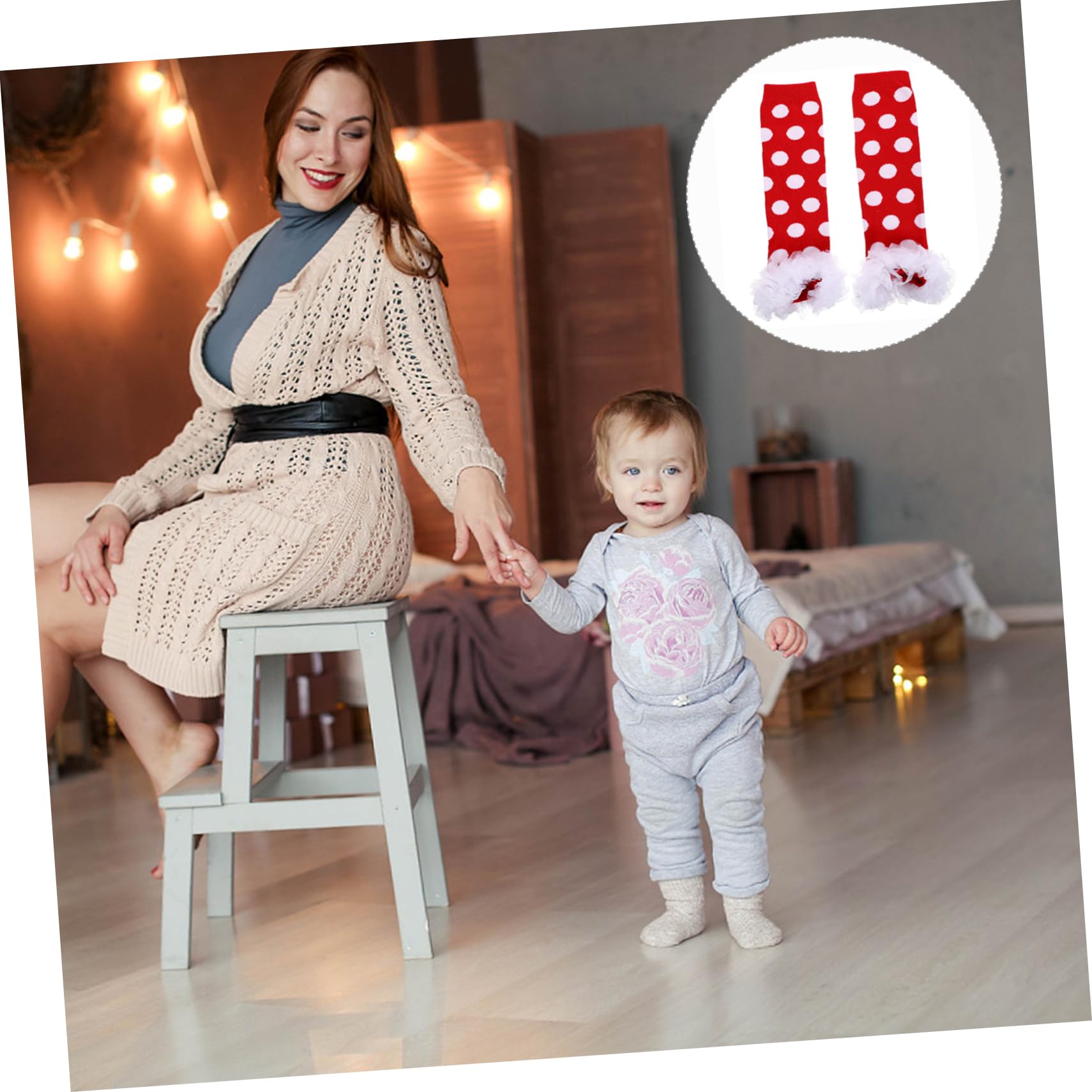 BESPORTBLE Cute Girls Leg Warmers Cotton Christmas Leg Warmers for Toddlers Winter Boot Cuff