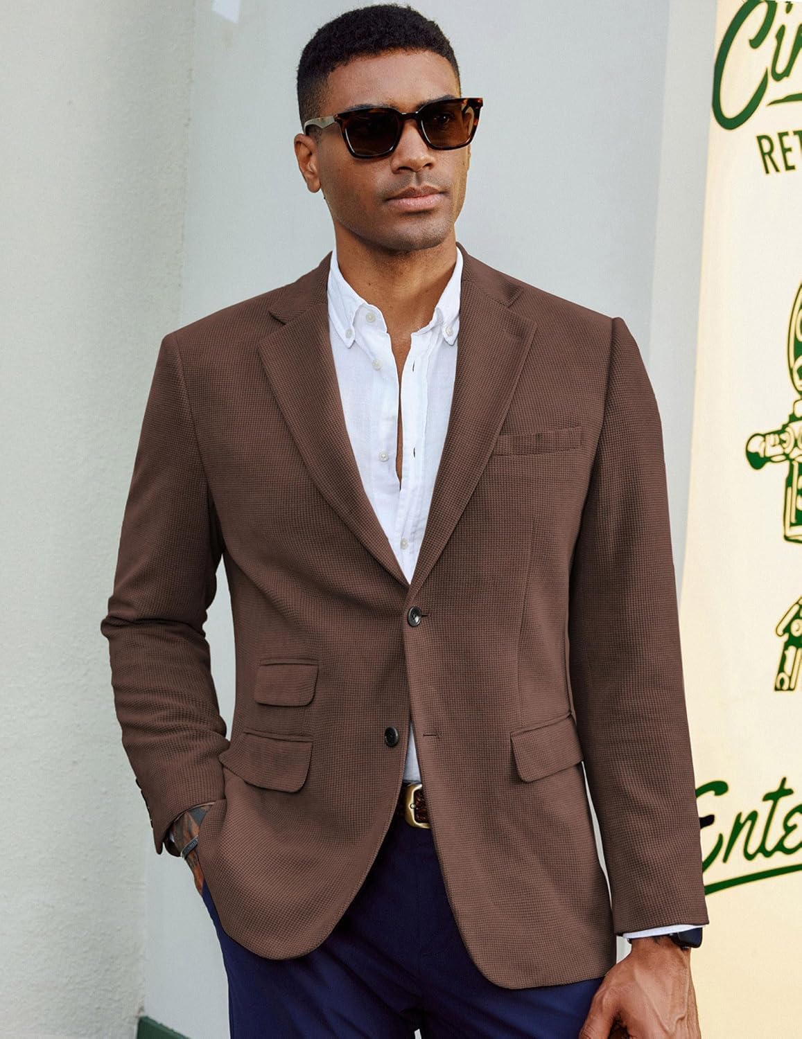 PJ PAUL JONES Mens Blazer Smart Casual Corduroy Blazer Jacket Lightweight Suit Jackets Sport Coats 3 71C5ko10PwL. AC SL1500