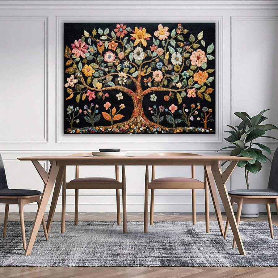 Décoration murale salon avec peinture à l'huile sur toile moderne 40x60cm