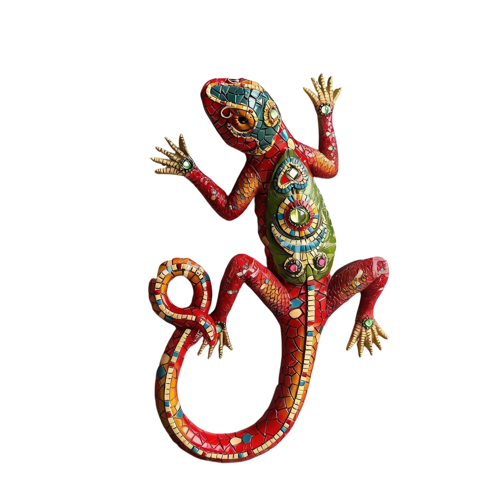 Klynovalu Colorful Animal Wall Decor Resin Wall Accent 12.59 in Indoor Art Piece for Living Room Entryway Bedroom Decorative Home Display Accent Decorative Figurine