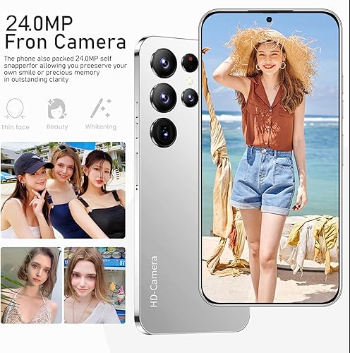 Miniatura 6 de HTTWCOD Teléfonos celulares desbloqueados 4G, H23 6GB+128GB Android 12 Teléfono 7.2 pulgadas FHD 24+64MP, 4G desbloqueado Smartphone 5000mAh Dual