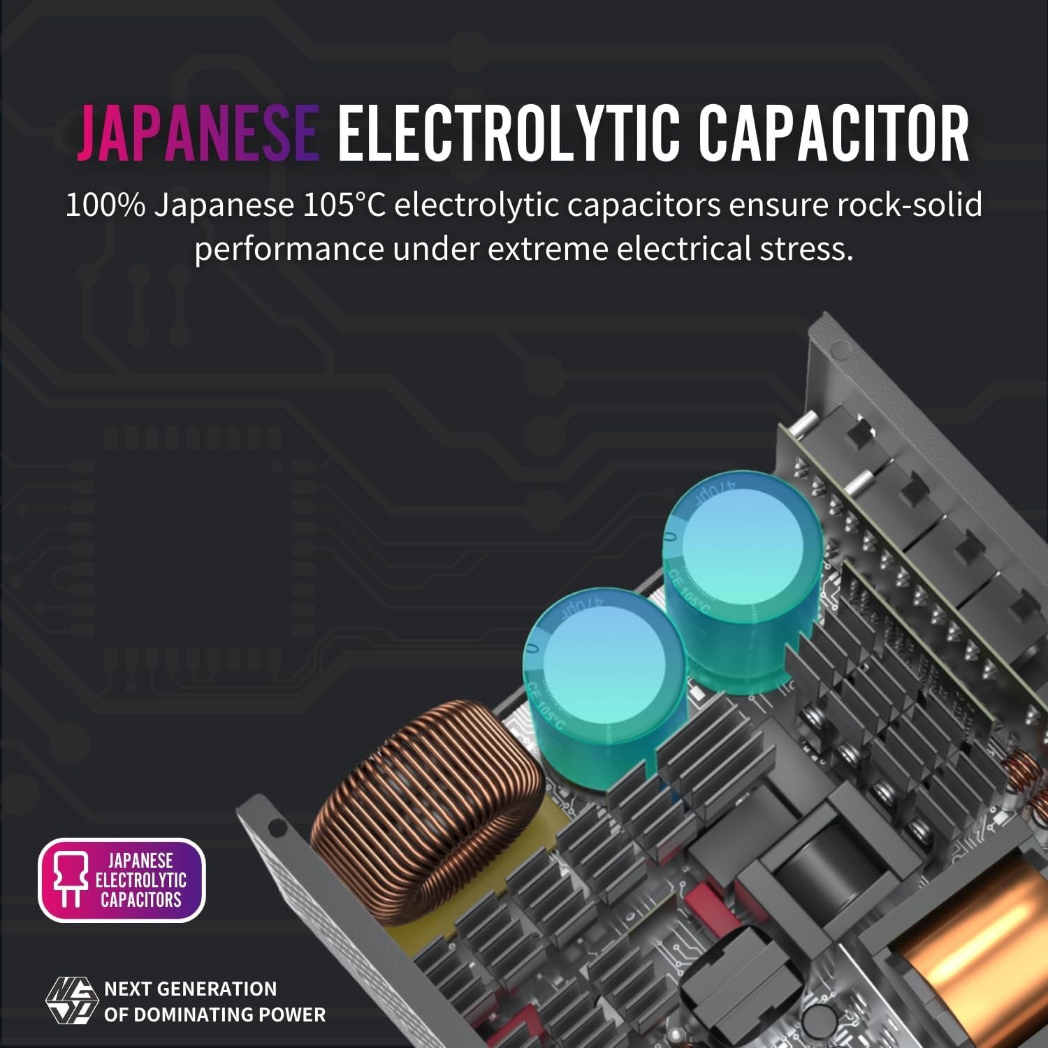 1STPLAYER NGDP 1000W Fully Modular PSU, ATX 3.1 / PCI-E 5.1, 80 Plus Gold/PPLP Platinum, Low Noise FDB Fan with Zero RPM, Japanese Electrolyte Capacitor