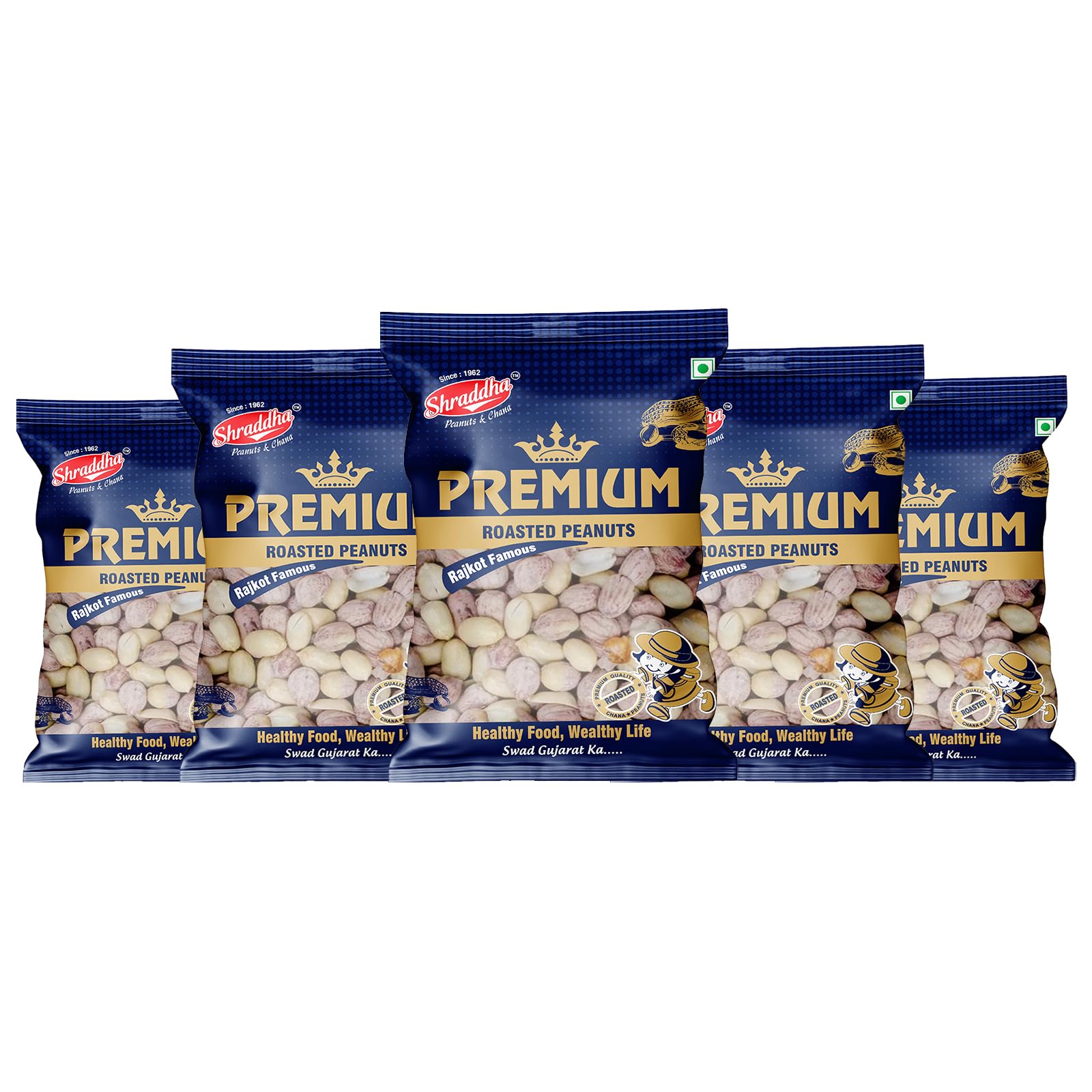 Shraddha Bites Roasted Peanuts with Husk (Khari Sing) | Salted Peanut | Salted Sing | Bharuch Special Khari Sing | Premium Roasted Peanut - 200g Pack of 5 (1kg) (B0D6GHKYLR) Amazon Price History, Amazon Price Tracker