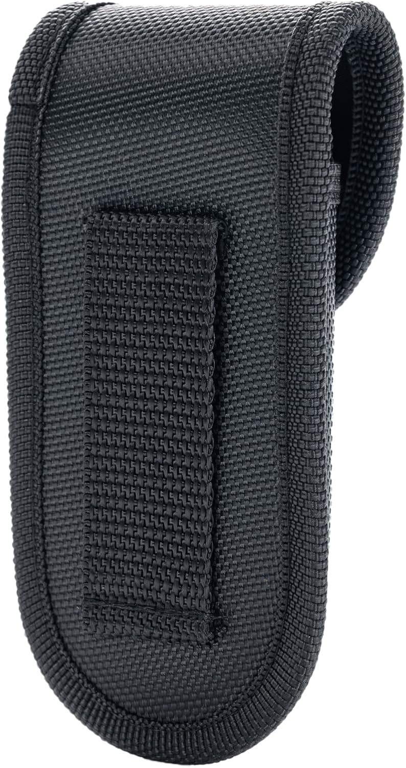 Dual-Orientation Nylon Knife Sheath with Snap Closure - 4 Pack (4.25" Capacity, Belt Loop Included)