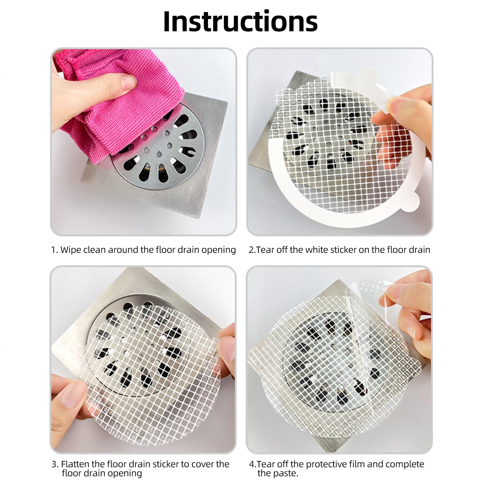HURRISE Maille de drain de douche Filtre de Drain de Plancher Pièce de HURRISE Maille de drain de douche Filtre de Drain de Plancher Pièce de