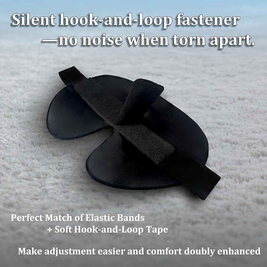 Silk Sleep Mask,100% Natural Eye Masks for Sleep/Women/Men Satin and Lightweight Complete Blackout Sleeping Mask Ergonomic Design for Side Sleeper,Travel,Airplane with Pouch Large(L) - image 3