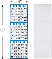 Vista 3 de SEETOOOGAMES Tarjetas de papel para juego de bingo – 3 cartas – 100 libros de 10 hojas