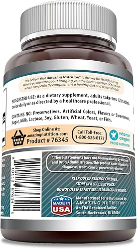 Miniatura 3 de Amazing Formulas L-Citrulina 2000 mg por porción 240 tabletas Suplemento de aminoácidos para hombres y mujeres  Sin OMG  Sin gluten  Fabricado en