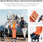 K&F CONCEPT 360° Rotating Magnetic Phone Tripod, Orange | 4-in-1 Portable, Aluminum Stand, Compatible with iPhone 17/16/15/14 Pro Max Air, Fits Vlog, Gym, Travel PT03