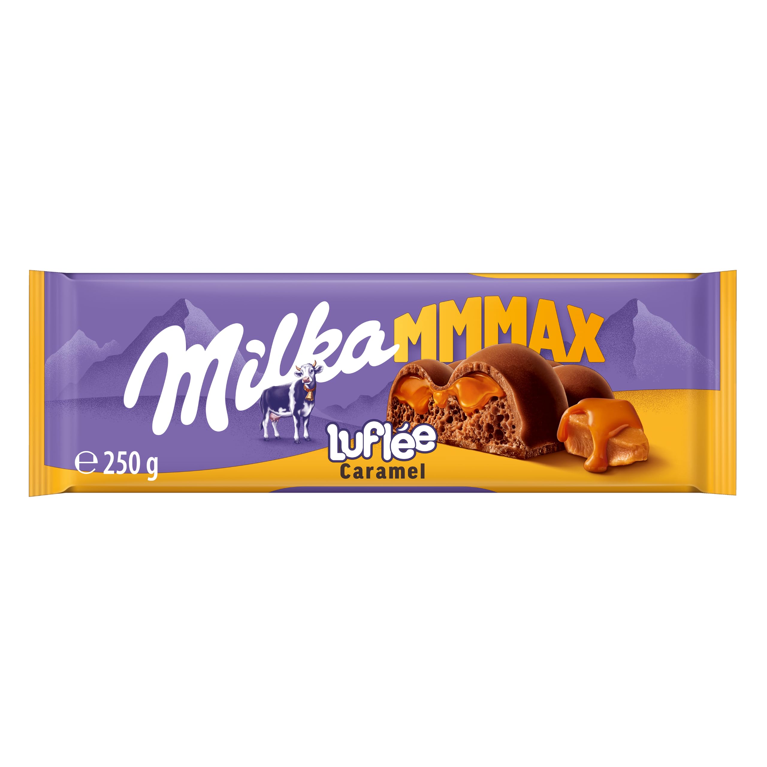 Milka MMMAX Luflée Caramel Tafelschokolade, 250 g