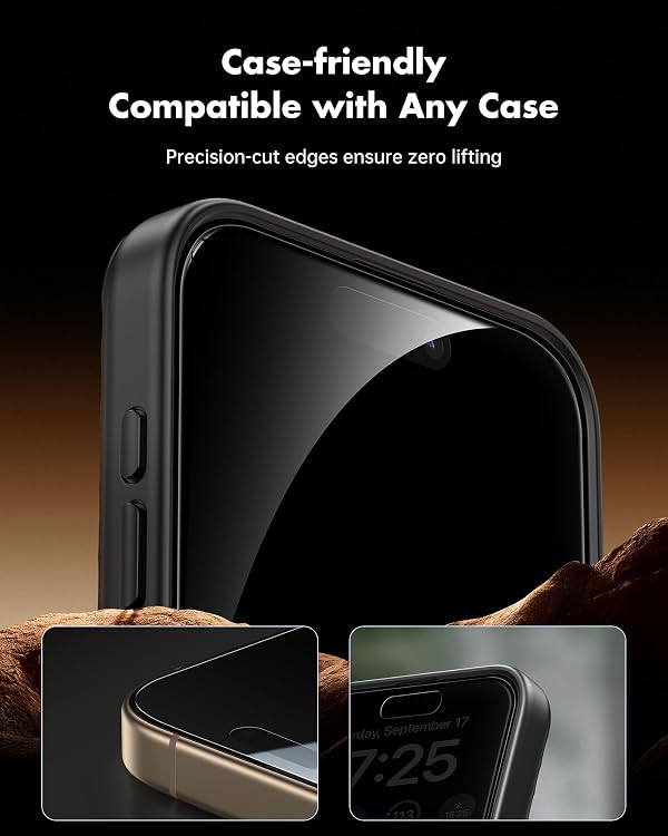 UNBREAKcable Privacy Screen Protector for iPhone 16 Pro-3 Pack by UNBREAKcable - Used condition - Image 6