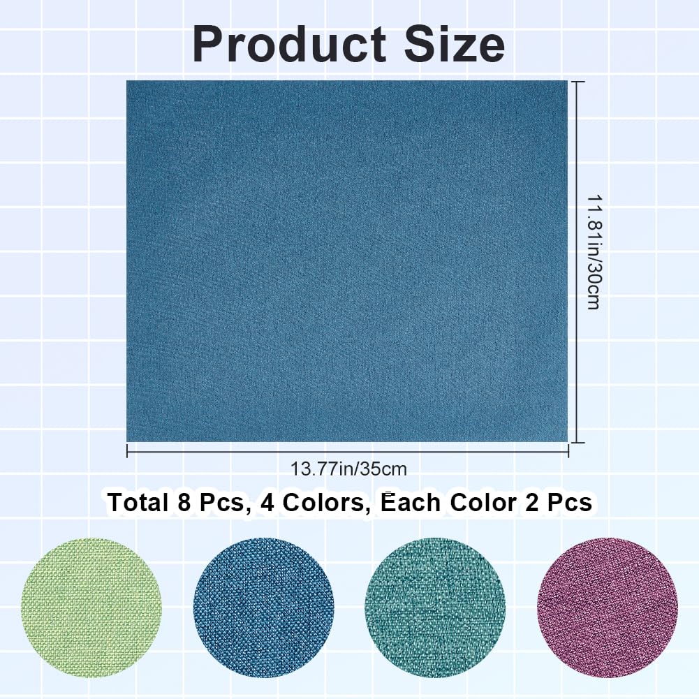 CRASPIRE 8 Fogli 13.7x11.8 Pollici Copertina per Libri in Tessuto Copertina per Quaderni Rettangolare Avvolge Libri A Mano Copertine per Libri A5-A8 Rilegatura Tessuto Scrapbooking Album Fai da Te