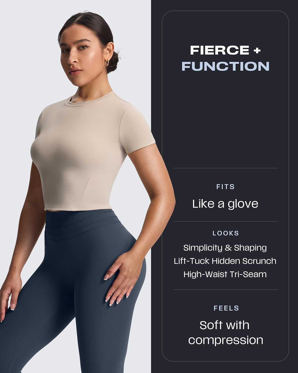 Aoxjox High Waisted Workout Leggings for Women Scrunch Tummy Control Luna Buttery Soft Gym Yoga Pants 26" - Image 4