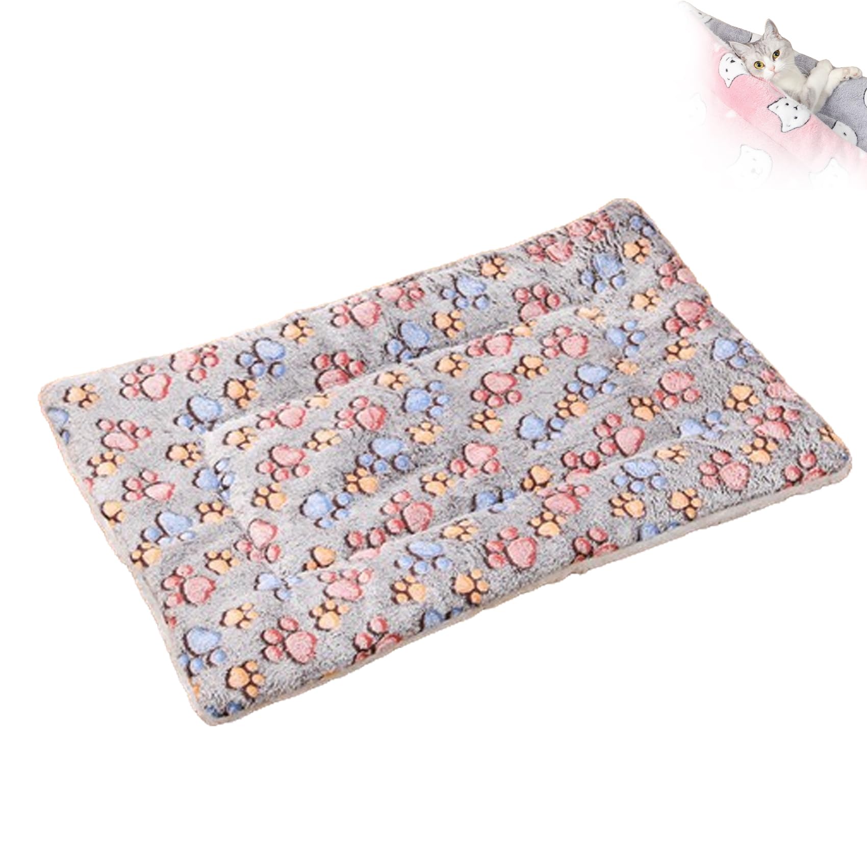 WEJDYKG Cosy Calming Cat Blanket, Cozy Calming Cat Blanket, Calming Blanket for Cats, Cozy Kitty Bed for Indoor Cats Calming Thick for Anxiety and Stress (X-Small,E)