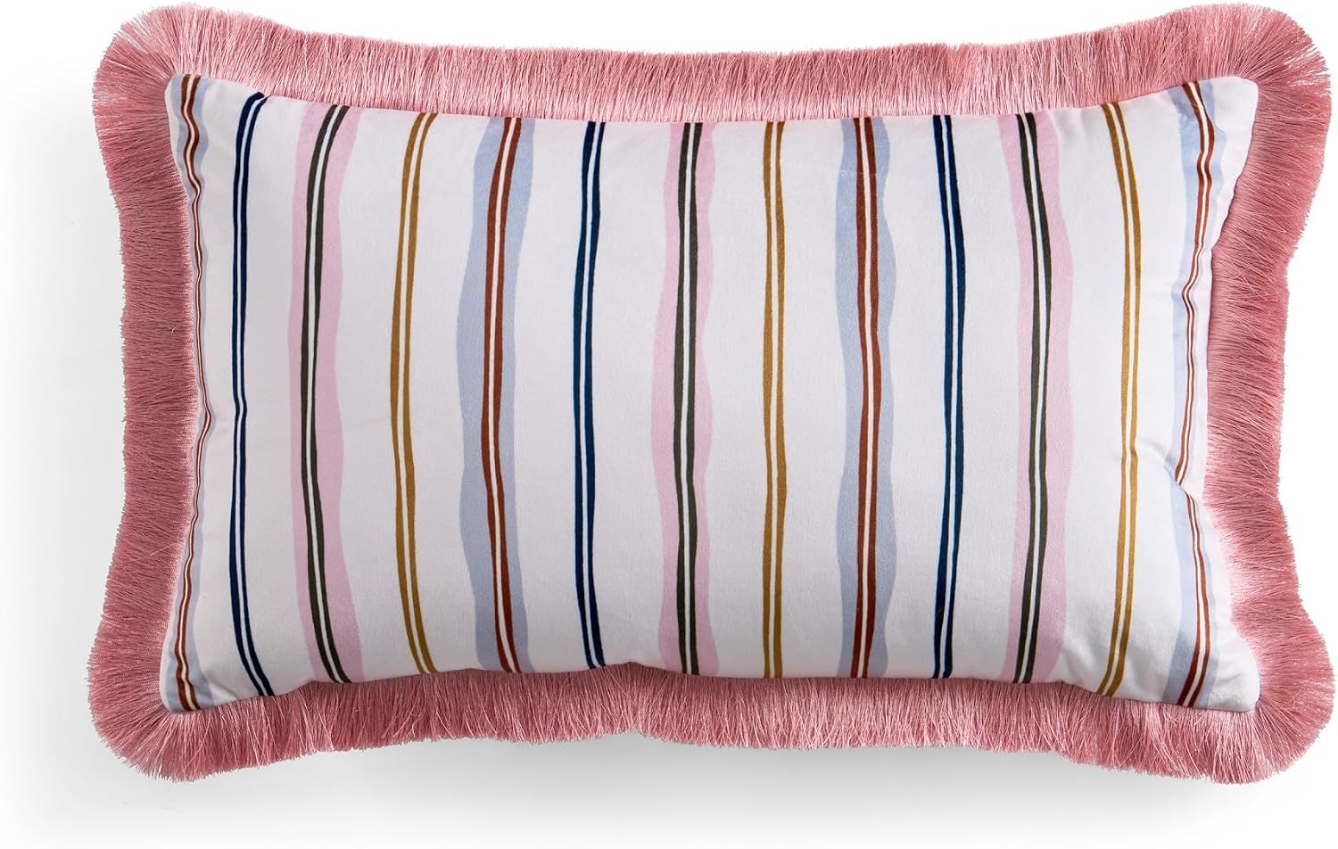 Ted Baker Velvet Decorative Accent Throw Pillow - Paisley Design, 12 x 20 Inch, Pink Mauve
