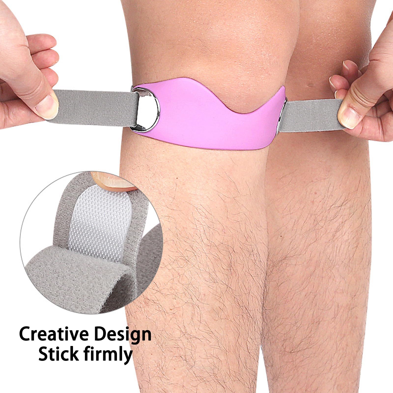 Sangle de genou réglable en silicone pour homme et femme - Sangle de genou pour entraînement de football, baseball