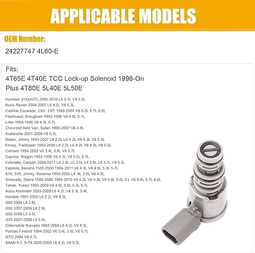 Miniatura 2 de TCC PWM BLOQUEO 3-2 SOLENOIDE DE CAMBIO DESCENDIENTE GM 4L60E Transmisión 1993-On