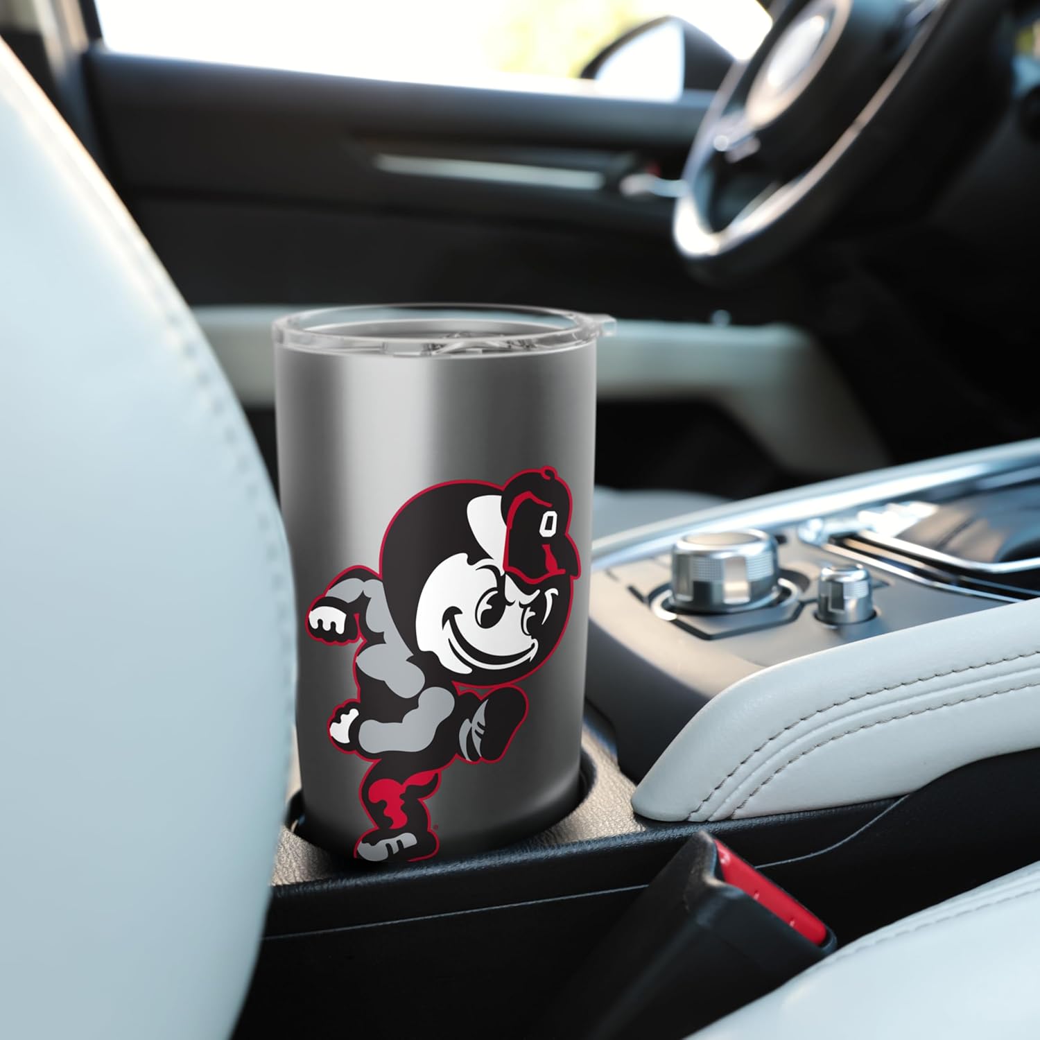 Ohio State Buckeyes Vintage Brutus Officially Licensed Stainless Steel Insulated Tumbler - Image 6