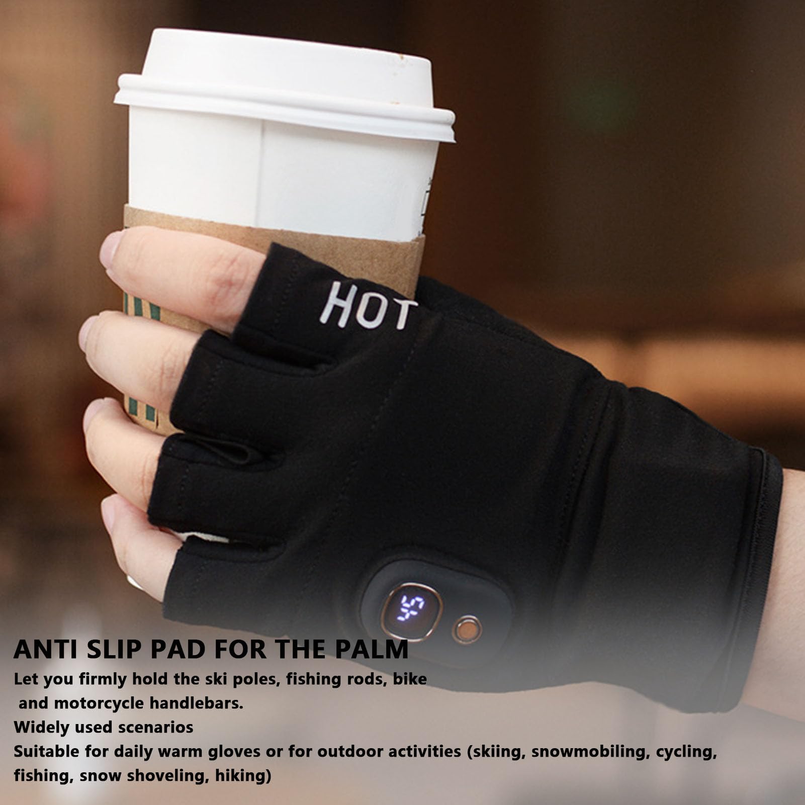 Guantes Térmicos con Pantalla Táctil Calefacción Eléctrica para Esquí Ciclismo Invierno, Unisex
