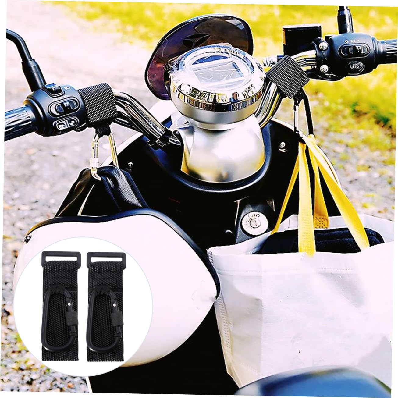 Kisangel 2pcs Stroller Hooks Non-Slip Hanging Bag Hangers for Strollers Diaper Bags and Motorbike Convenient Storage for Shopping and Gear