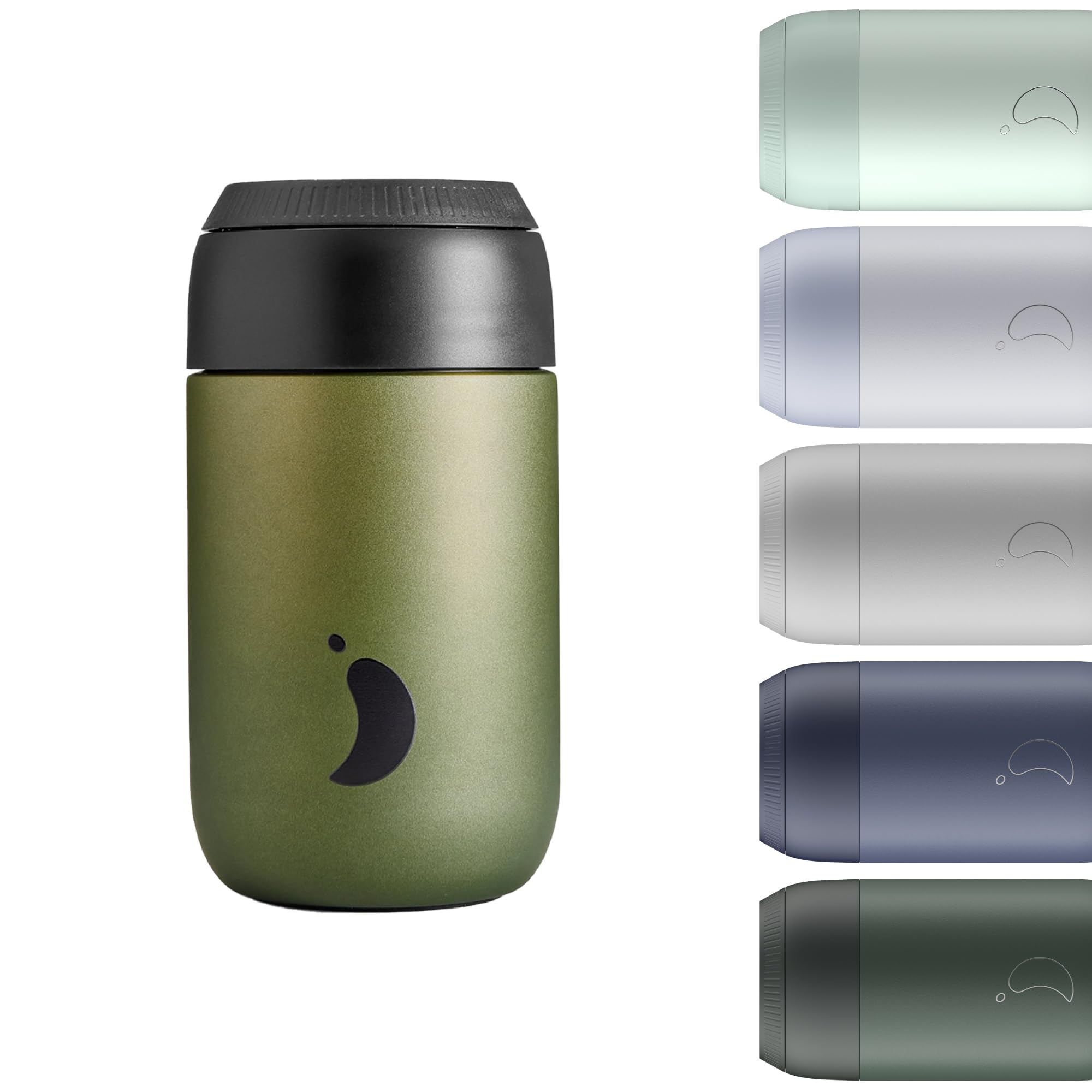 Chilly's Series 2 Coffee Cup, Tight Seal, No Sweating, BPA-Free Stainless Steel, Reusable, Double Walled, Vacuum Insulated