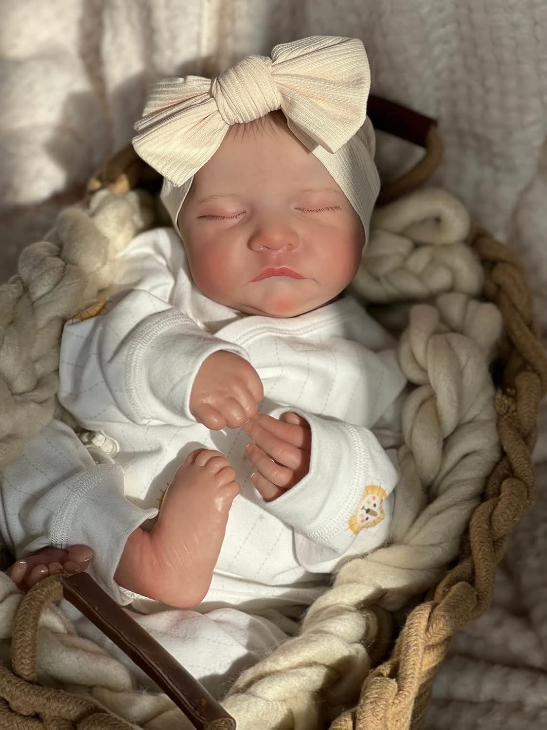 TKYFOYS Reborn-Baby Dolls 19 Inch Reborn Dolls Realistic Newborn Baby Dolls Body Poseable Soft Vinyl Body Girl Like a Lifelike Baby with Feeding Kit Gift Box for Kids - Image 2