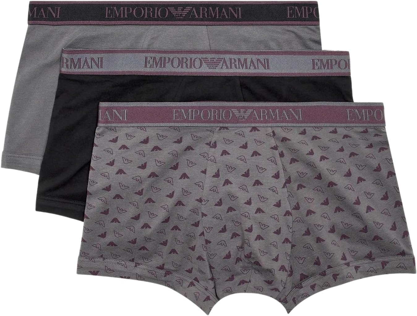 Emporio Armani mens 3 Pack Core Logo Band Boxer Brief Eagle Print