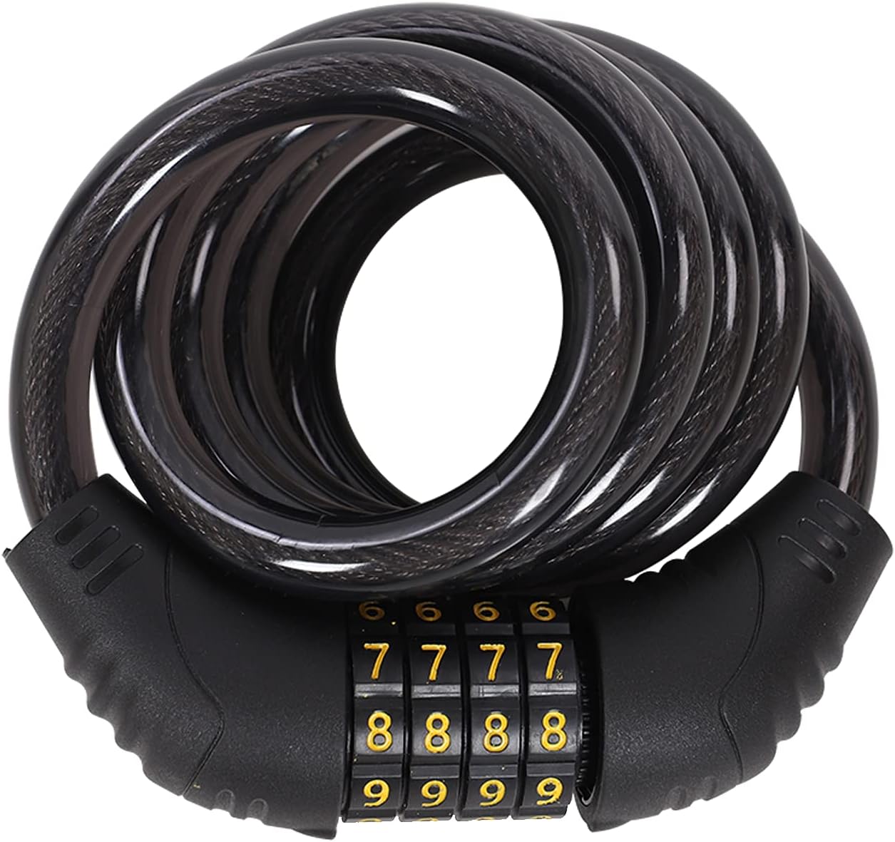 Amazon.com: Roming 4 Digit Coiled Security Cable Lock, 50 Inches Long ...