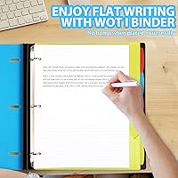 Vista 3 de WOT I Paquete de 1 Cuaderno Carpeta Telescópica de 3 Anillas - Cubierta Personalizable, 5 Divisores y Carpeta de Bolsillo en un Organizador Delgado