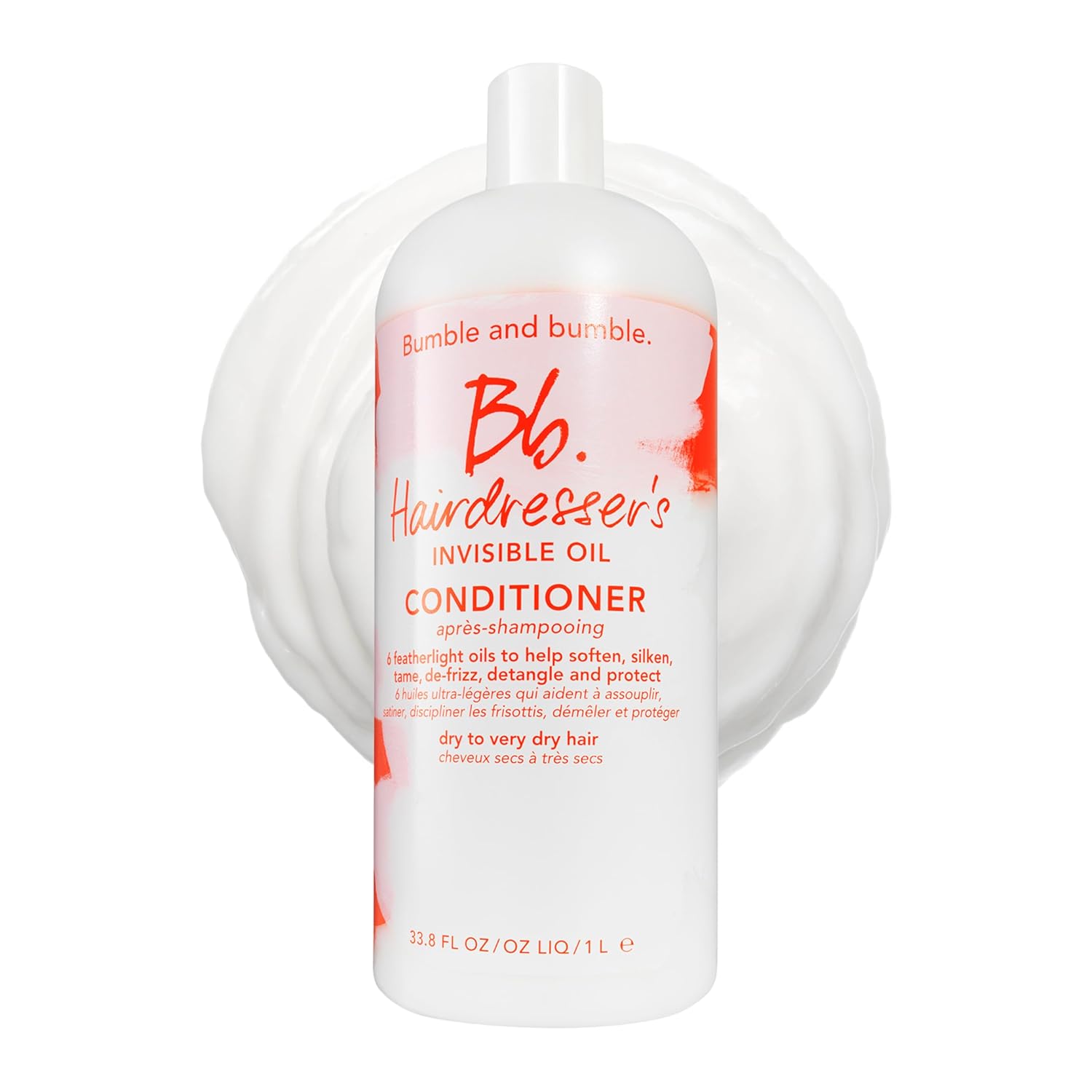 Bumble and bumble. Hairdresser's Invisible Oil Hydrating Conditioner | Anti Frizz, Adds Shine, Color Safe | For All Curly, Wavy, Straight Hair Types | With Coconut, Grapeseed + Argan Oil