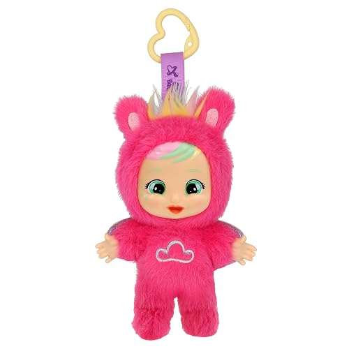 Cry Babies Cuties Hannah Mini Baby Plush Doll Portable Posable Soft Body With Clip Toy For Kids Age 3 Years and Up
