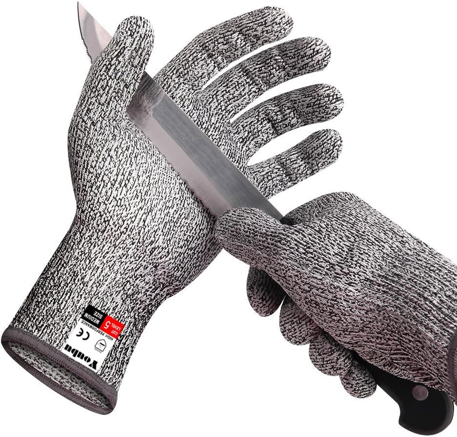Cut Resistant Gloves Level 5,Grade EN388 Certified Safety Gloves for Hands Protection,Cooking,Kitchen,Cutting,Working,Welding,Slicing and Driving (Medium)