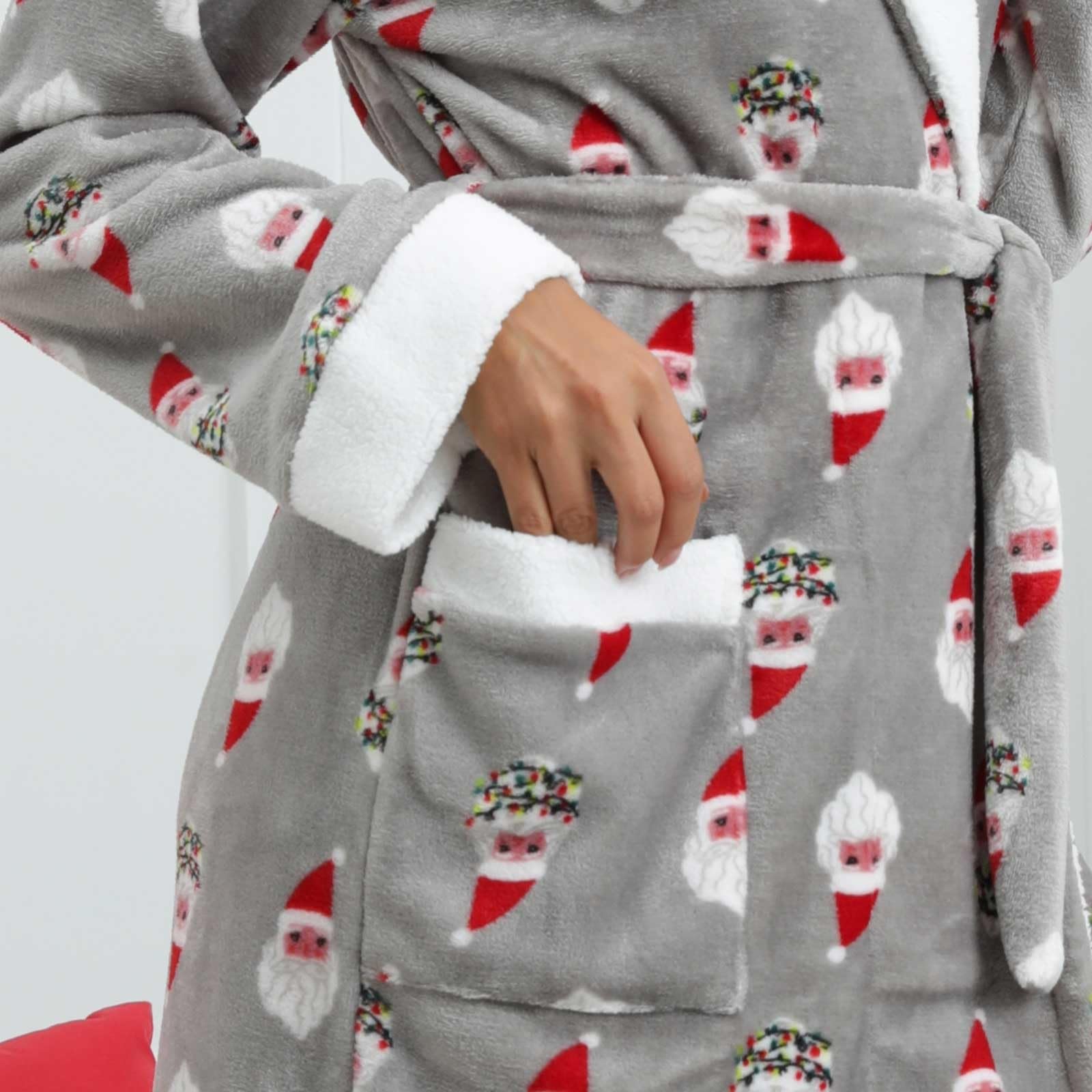 Generisch Pigiama da donna in pile di flanella, elegante, casual, da donna, con stampa di flanella, da notte, da casa, da donna