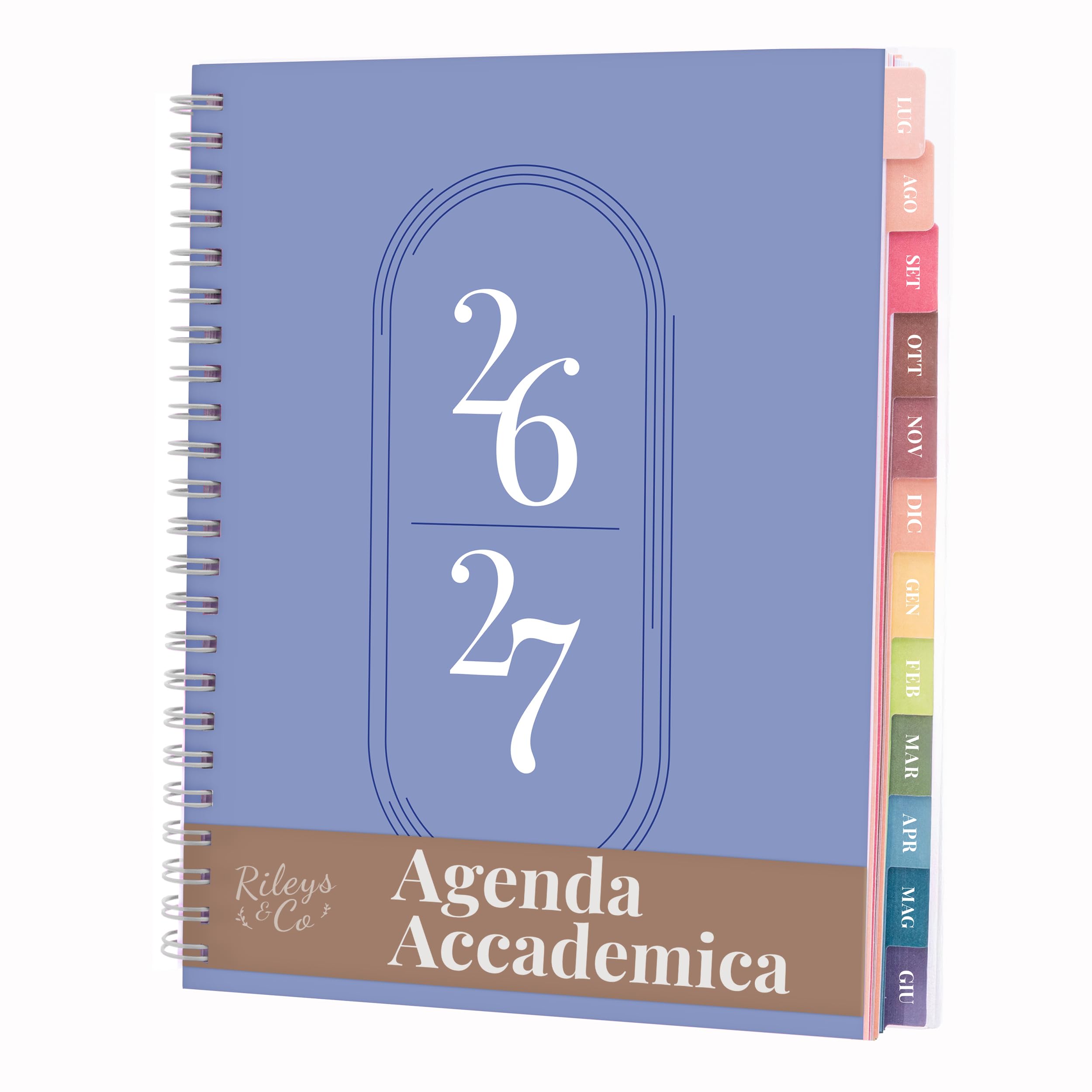Rileys 2026-2027 Academic Planner, 20x15cm (Blue, Italian)