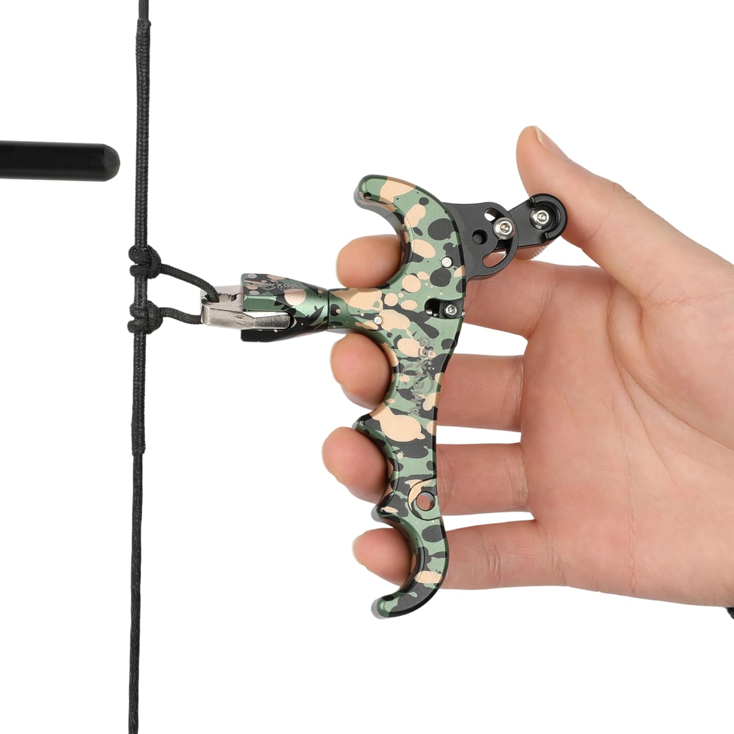 Archery Compound Bow Release - 360° Rotatable Caliper 4-Finger Release Aid, Professional Gear for Bow Hunting and Target Shooting