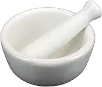 Fox Run Almofariz e pilão de porcelana, branco, 3,8 cm