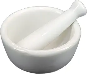 Fox Run Almofariz e pilão de porcelana, branco, 3,8 cm